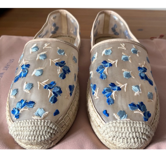 Stuart Weitzman Floral Mesh Espadrilles – Brand New with Dust Bag - Picture 3 of 15